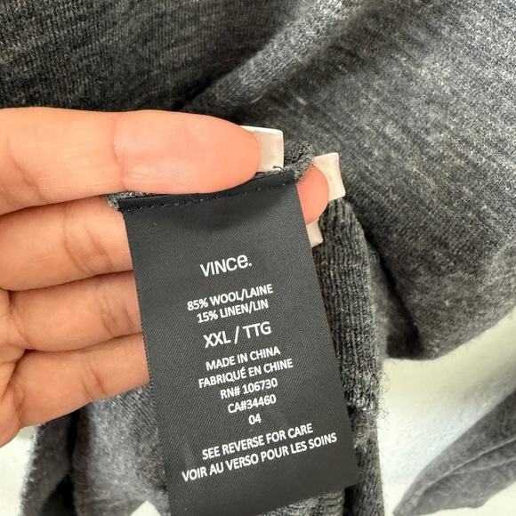 Vince Charcoal Crewneck Sweater for Men - Picture 5 of 7